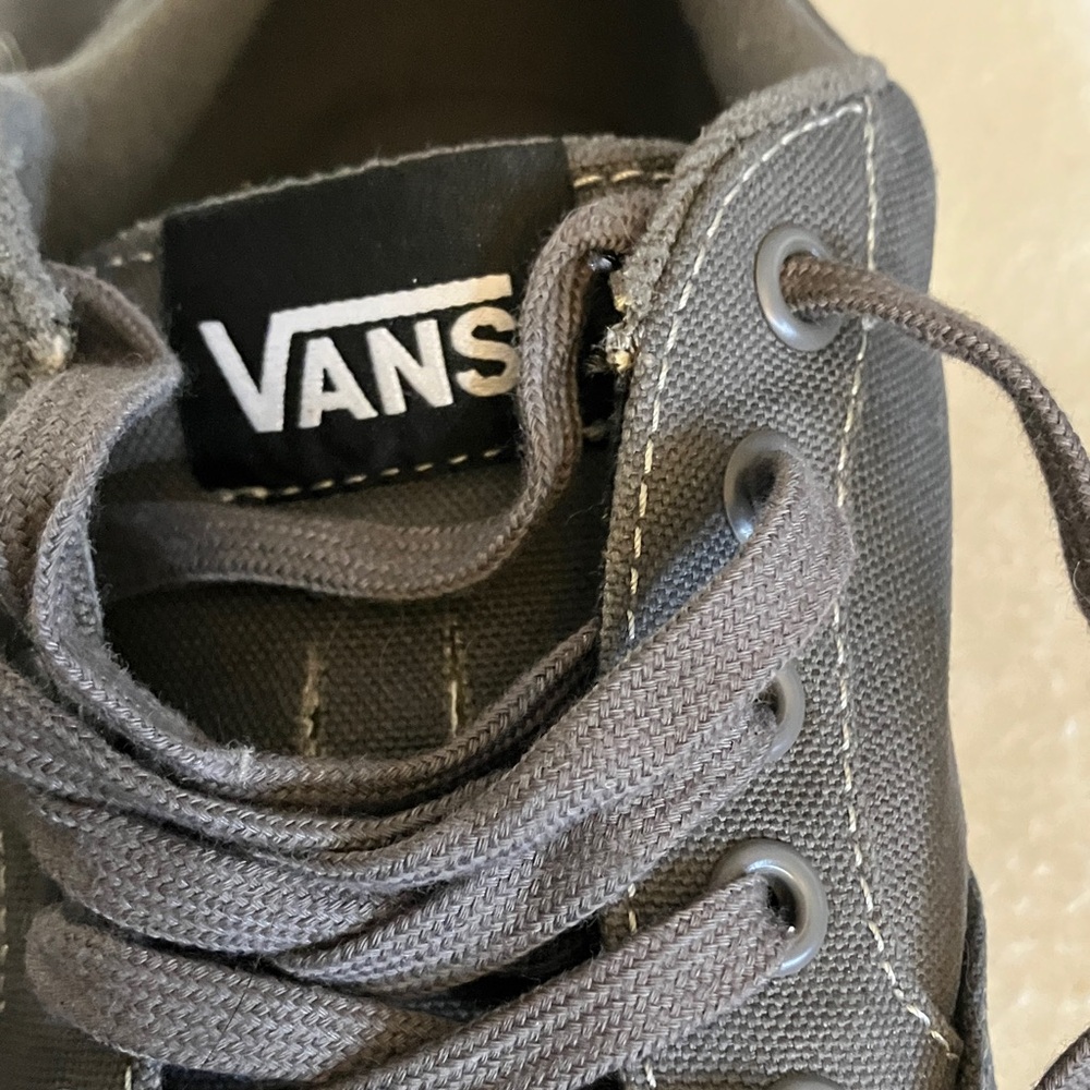 Vans Men's Charcoal Canvas Sneakers - Picture 6 of 6